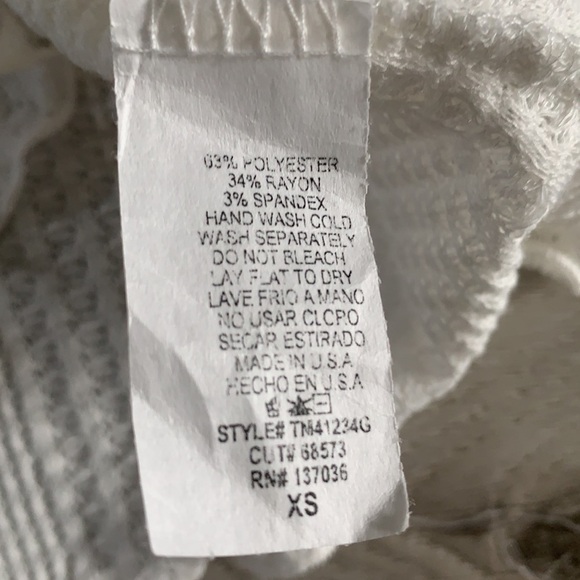 Altar'd State White Cream Waffle Top‎ mock neck - Picture 8 of 8